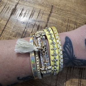 New suede/ leather beaded multi layer bracelet